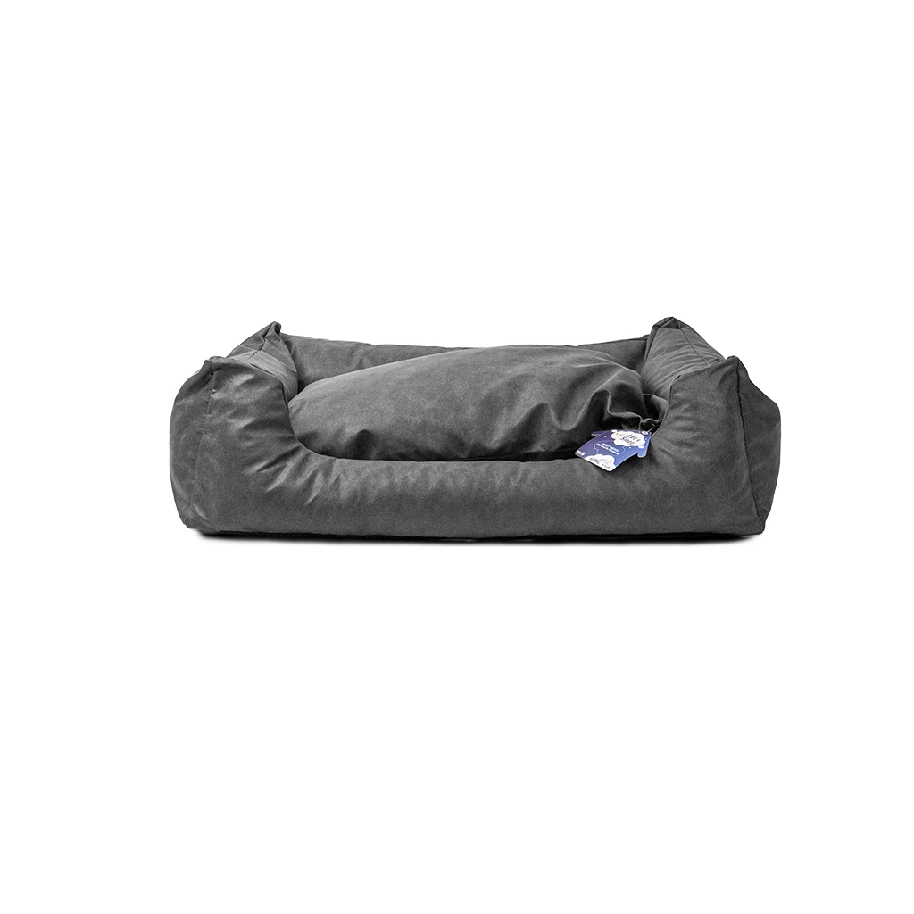 Let's Sleep Sweet Dreams Hondenmand Met Kussen Antraciet